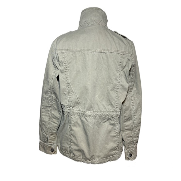 MNG by MANGO Medium Camo Green Drawstring Military Utility Jacket women’s - Picture 4 of 12